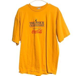 Coca-cola Men's Red and Yellow T-shirt